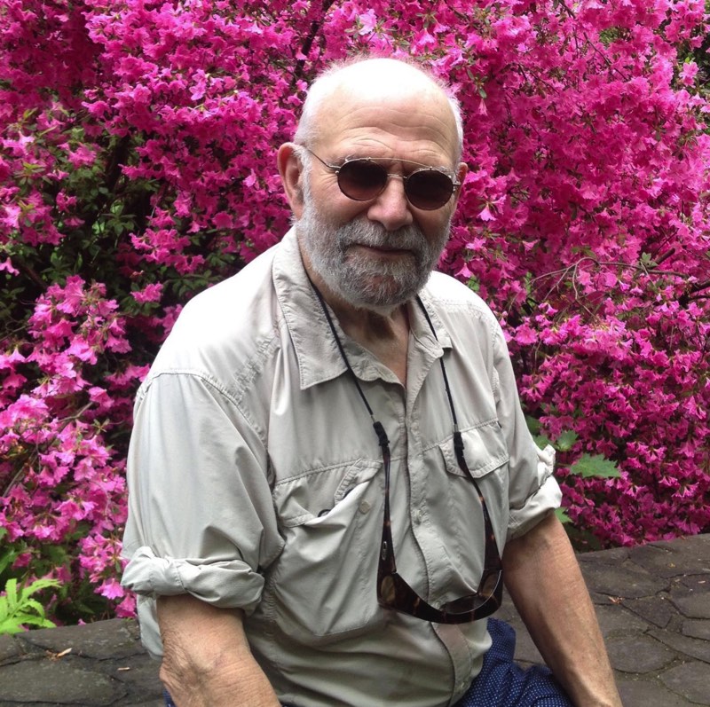 Oliver Sacks in a garden