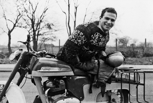 Oliver Sacks with his motorbike
