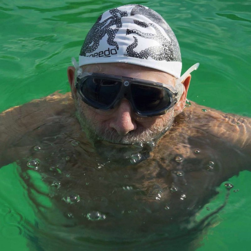 Oliver Sacks swimming