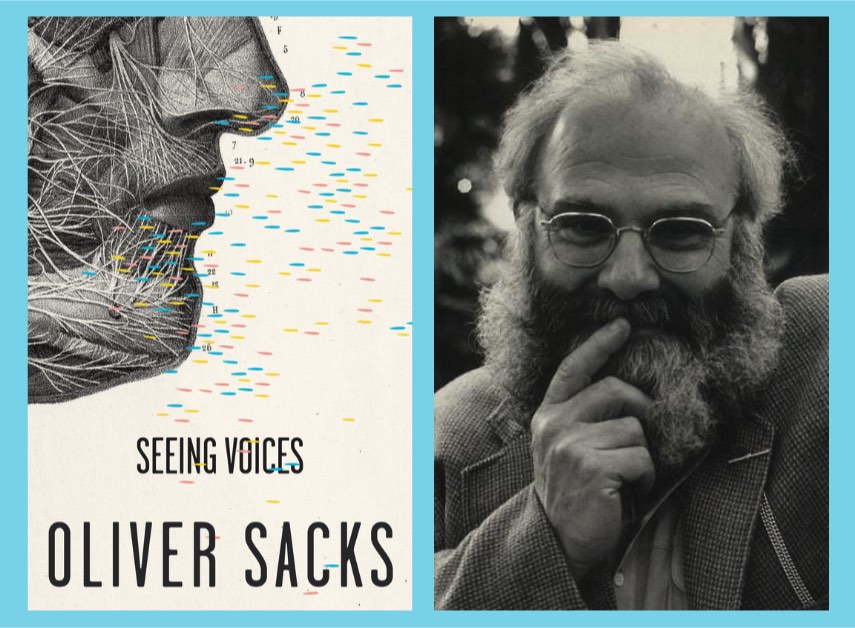Seeing Voices Cover and photo of Oliver Sacks